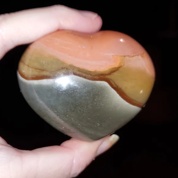 Polychrome Jasper Crystal Heart - Picture 4 of 5